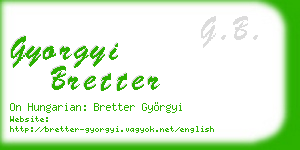 gyorgyi bretter business card